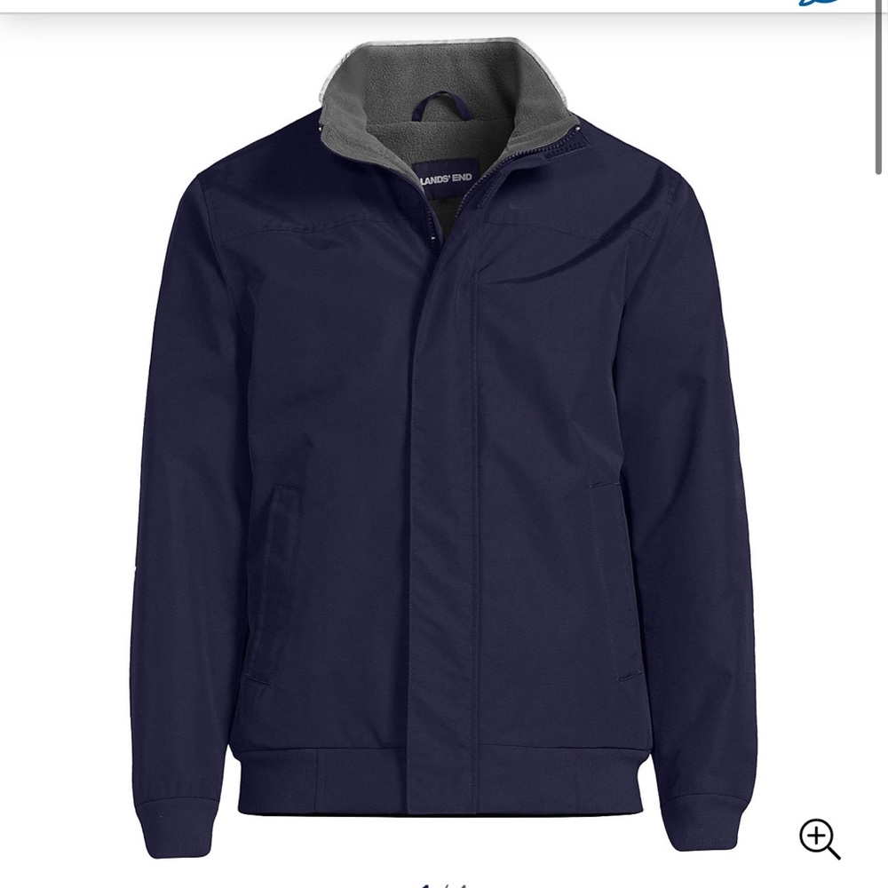 Lands end true navy jacket XL classic squall